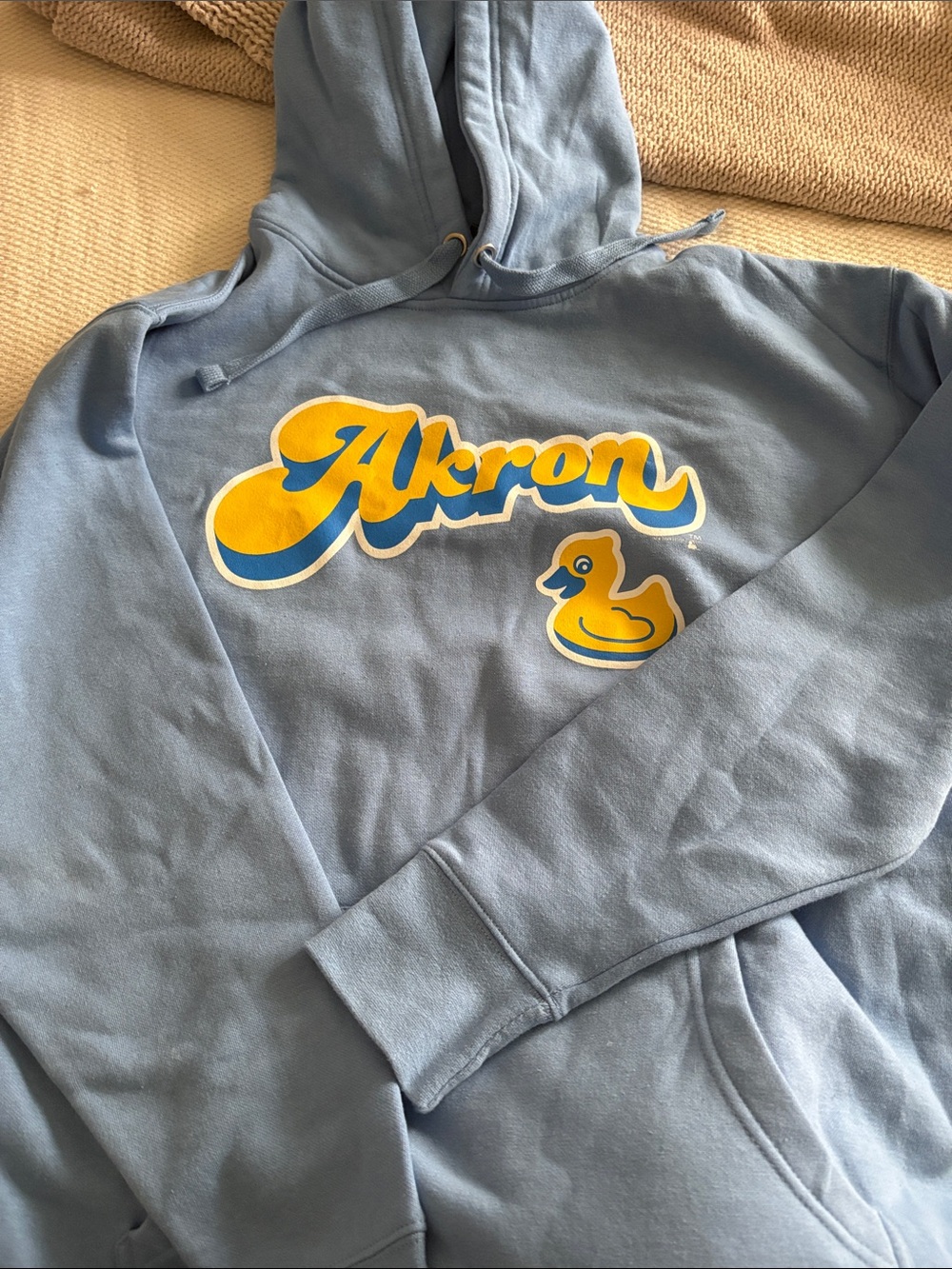 Akron RUBBER DuckS Pullover Hoodie - Light Blue